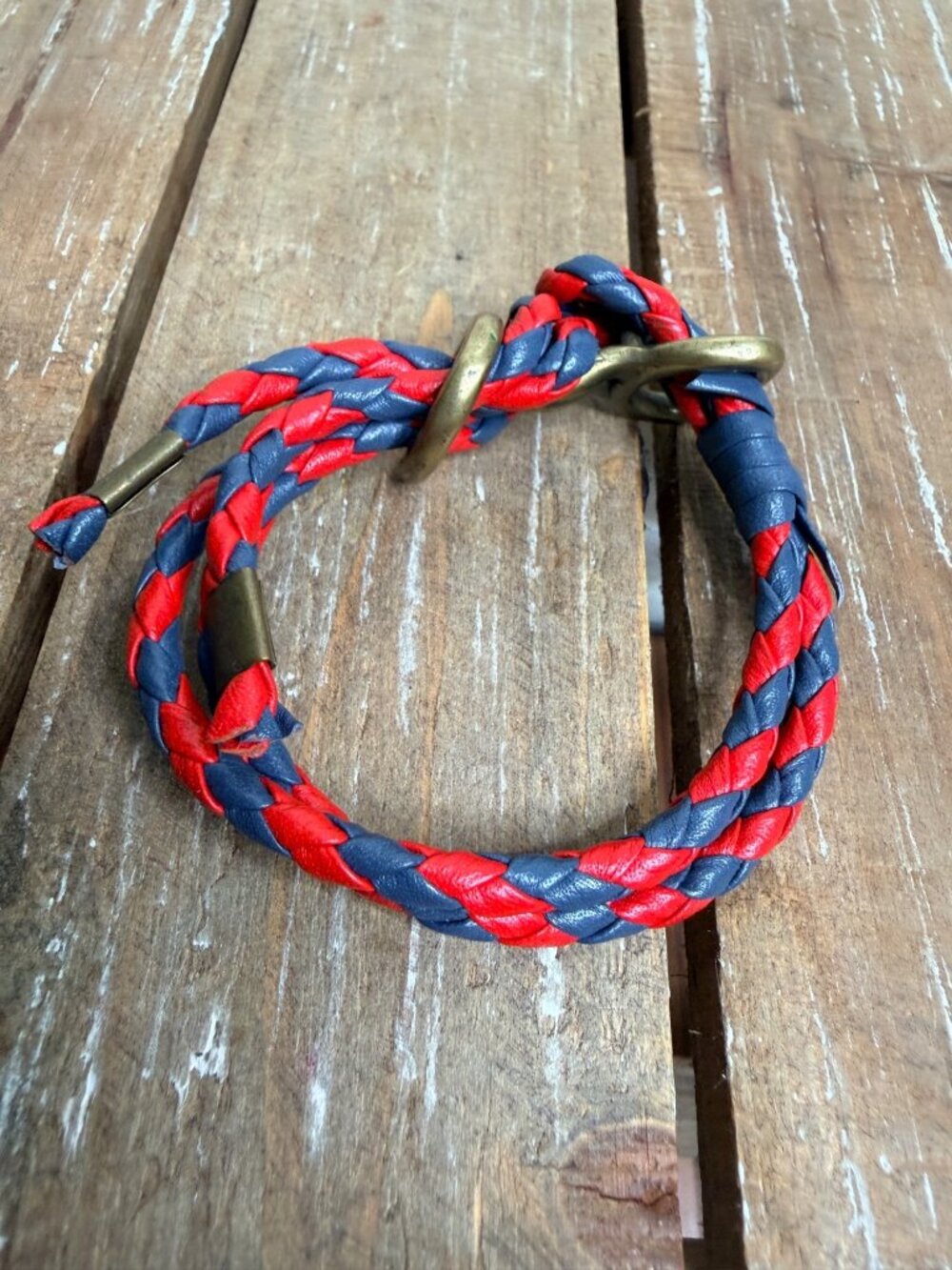 Orobianco Unisex Double-Wrap Braided Leather Bracelet